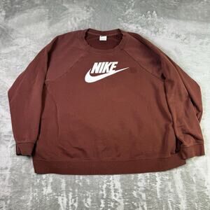 Nike burgundy crewneck athleisure casual sweatshirt womens XL